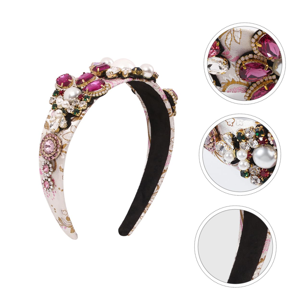FRCOLOR 2stücke Stylischer Haarreif Für Mit Perlen Und Bunten Luxuriöses Haaraccessoire Für Partys Hochzeiten Und Besondere Anlässe