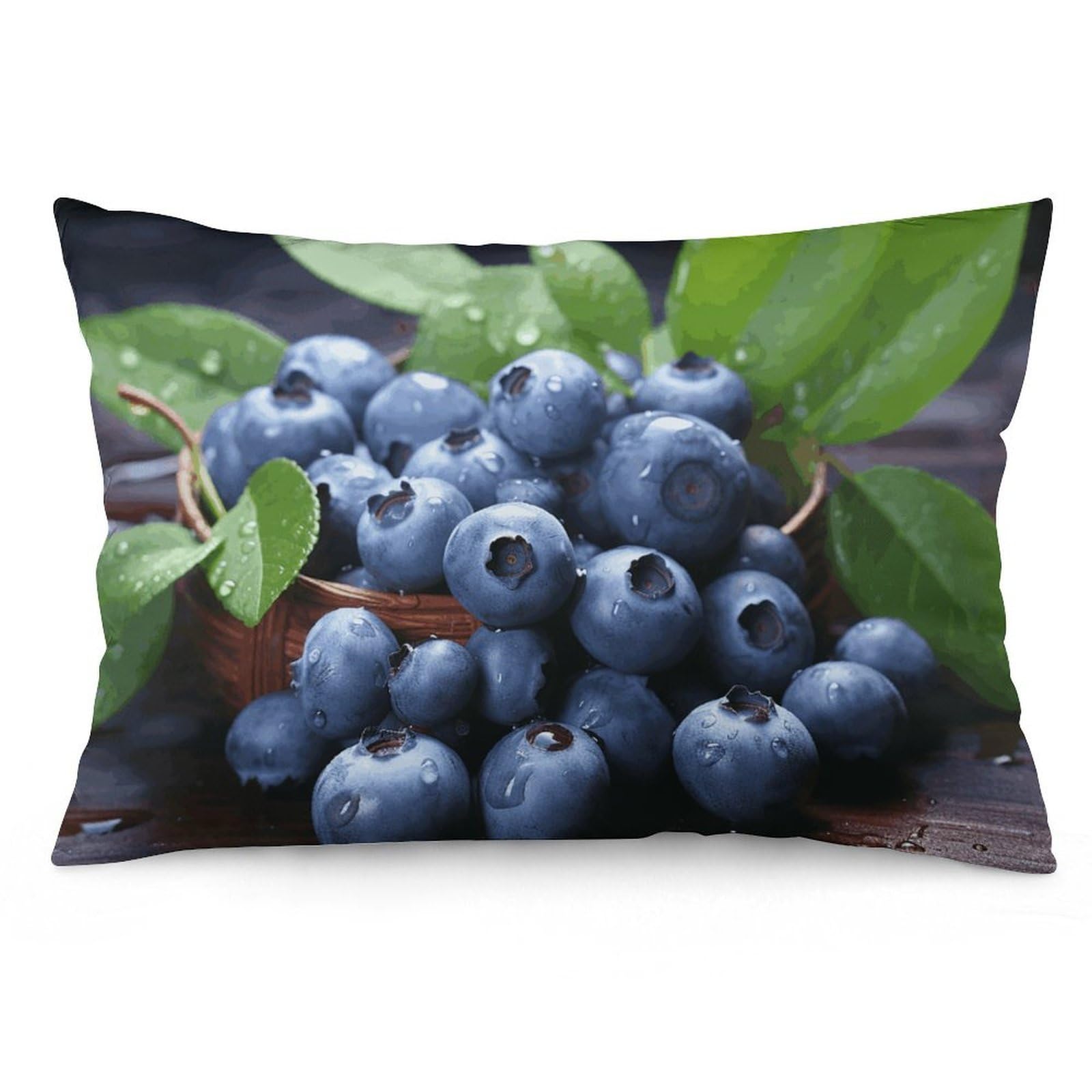 NTVOWPZO 2 Pack Decoration Throw Pillow Covers 20"x30" Pillowcases Covers Delicious Blueberries Pillowcases Modern Farmhouse Home Decor Sofa Cushions Covers for Couch Bed Living Room