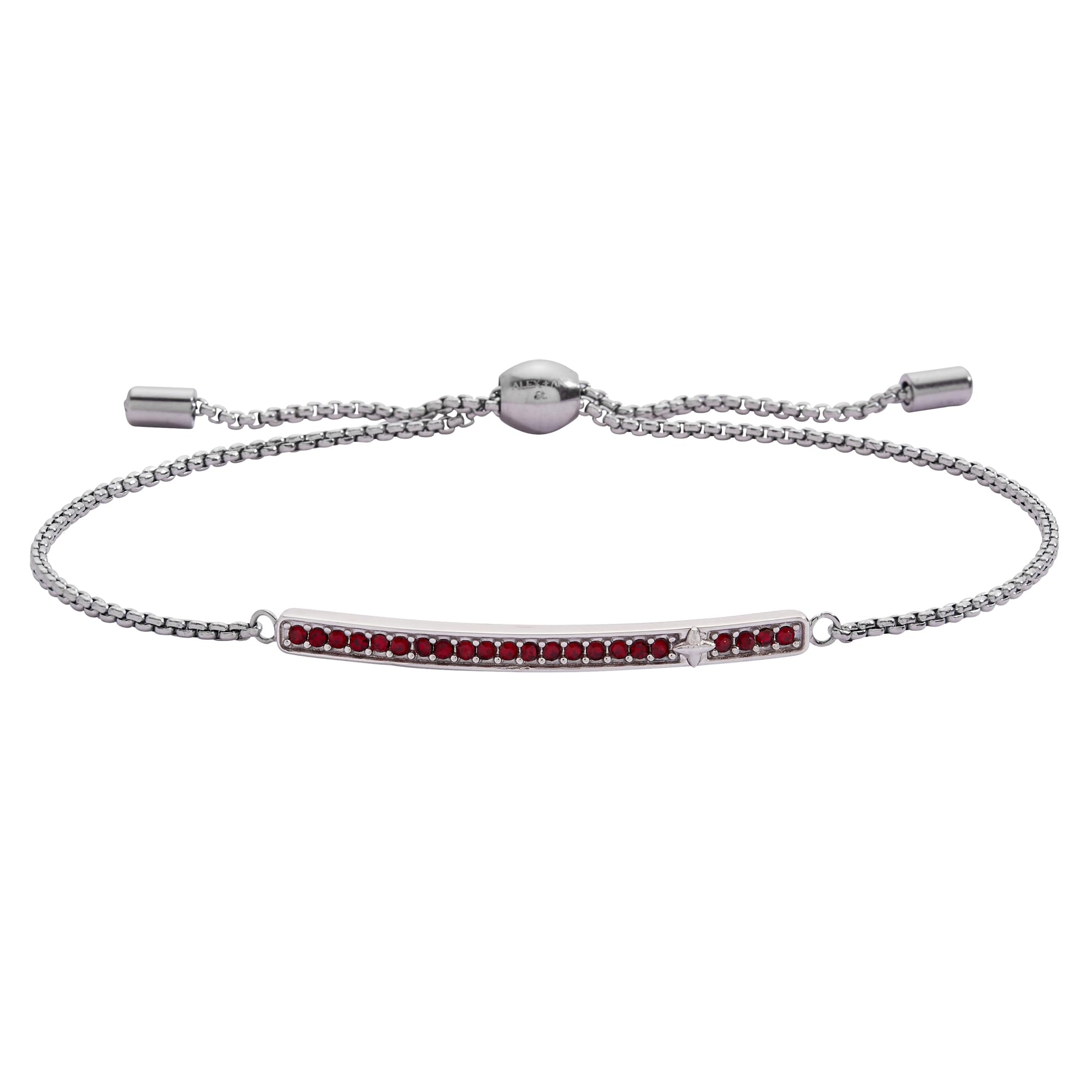 Alex and Ani Pave Bolo Birthstone Bracelet - Stainless Steel Gold/Silver, Perfect for Stacking, Adjustable Birthstone Bracelet for Women, Ideal Gift Jewelry