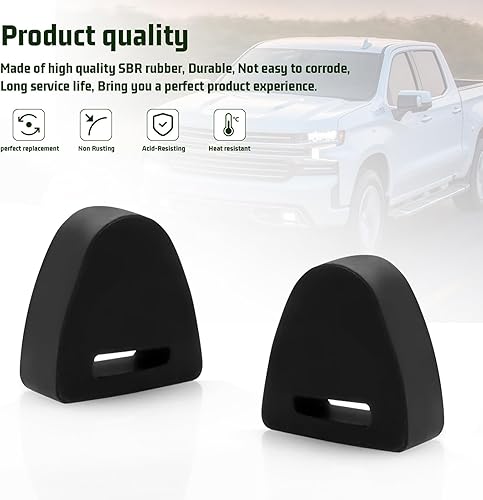 Miniatura 5 de 16633065 Parachoques de tope de puerta trasera para parachoques de goma derecho o izquierdo  Compatible con Chevy Silverado Si-er-ra Pickup