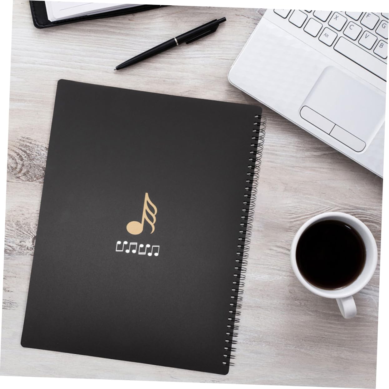 Yardwe Music Score Folder Professional Black Music Sheet Binder for Piano Guitar Violin and Choir Lessons Pages Sides Organized Storage for Musicians