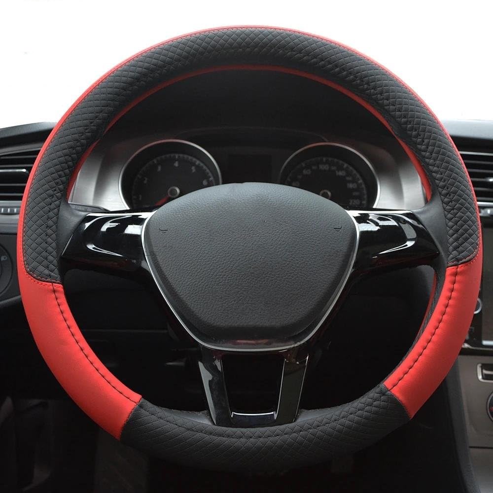 Funda Volante Coche Universal Accesorios para Automóviles, Cubiertas Deportivas para Volante Coche Antideslizantes Cuero PU Aptos para Volante 37~38cm Estilo Coche Fundas para Volante (Color : Azul