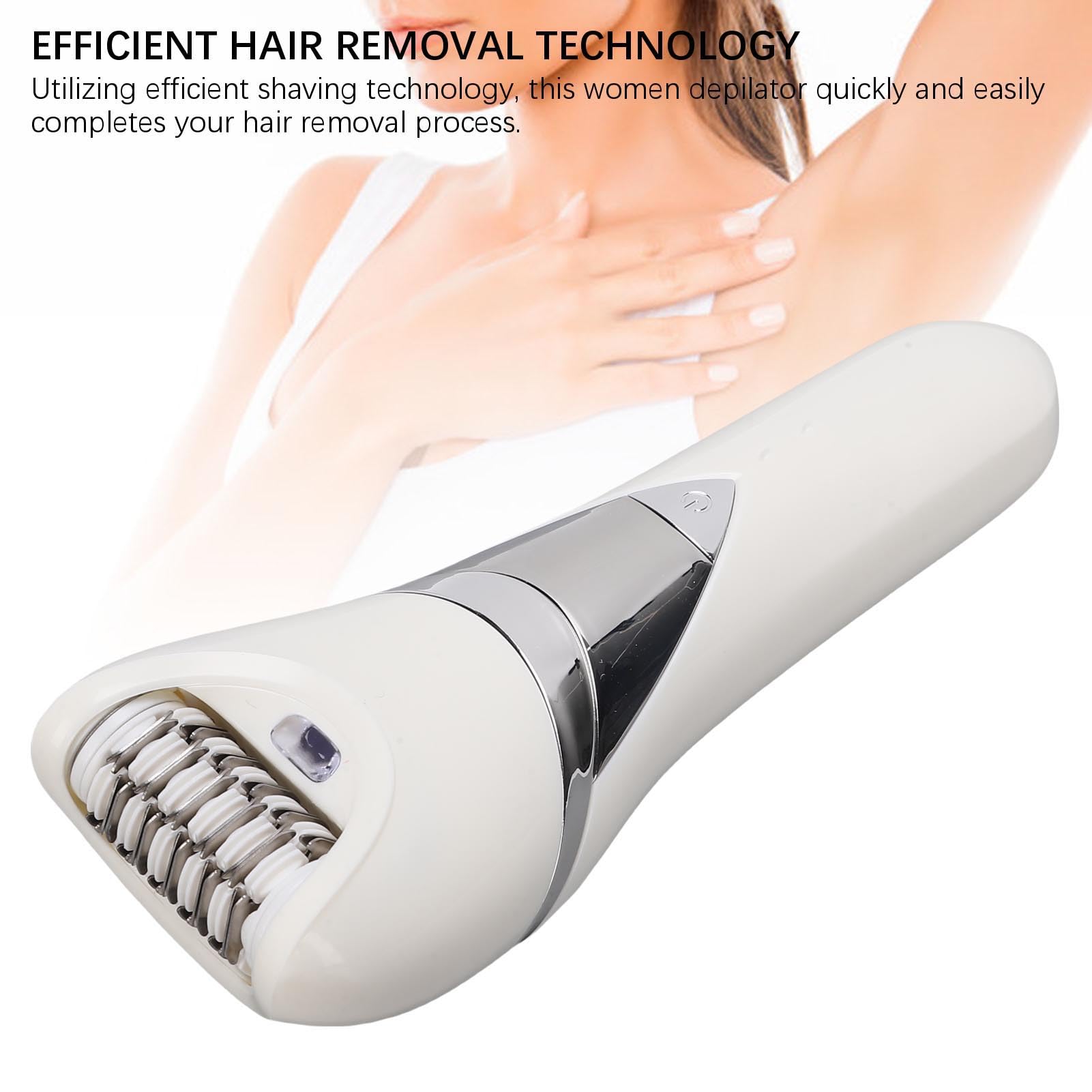 Epilatore per la Depilazione 6 in 1 con Spazzola per la Pulizia del Viso Efficace per L'uso a Umido e Asciutto per le Donne Materiale ABS