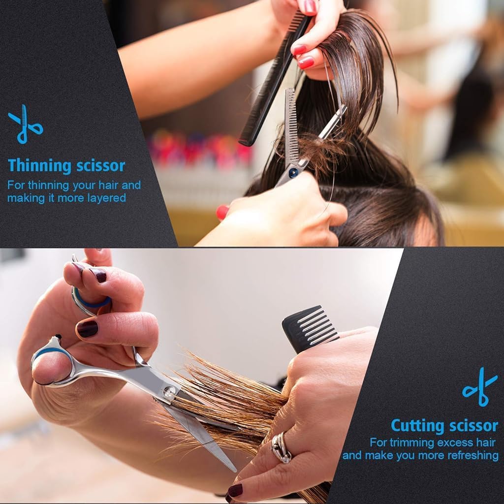 ACUDY Professional Hair Cutting Kit – 6.7 Inch Barber Scissors with 3 Styling Combs, Haircut Cape, Hair Clips & Accessories – Salon Hairdressing Tools for Men and Women (10 Pieces Set) - Image 5 thumbnail