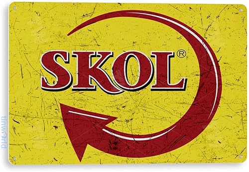 Tin Sign "Cerveza Skol Brazilian Decor Brasil Bar Pub tienda tienda Cave A770