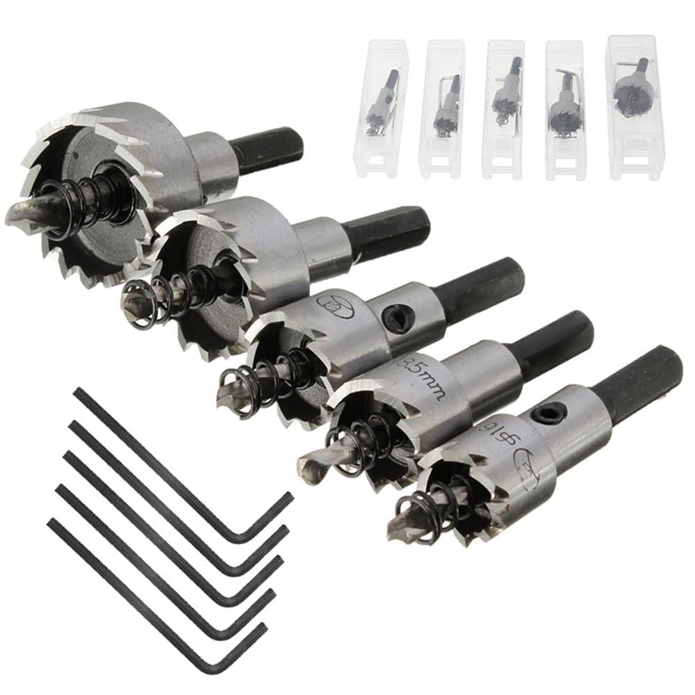 Kit sega a tazza Set di frese per metallo in acciaio inossidabile ad alta velocità per piastra in acciaio inossidabile, tubo quadrato, ferro, ghisa, predefinito
