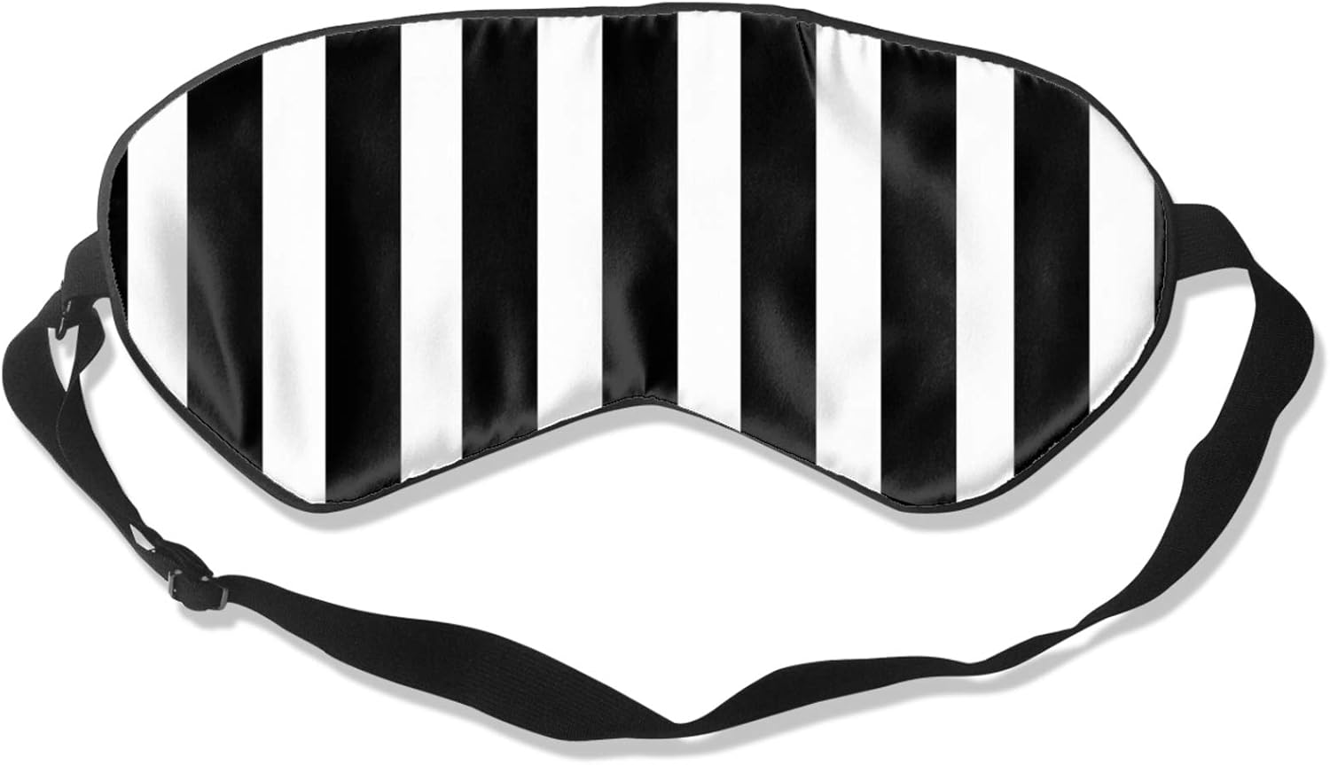 Cool Eye Mask Black White Striped for Sleeping Super Smooth Blindfold Sleep Mask Eye Cover with Adjustable Head Strap for Women Men Deep Rest Bedtime