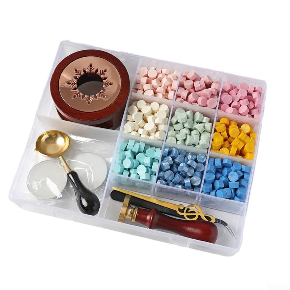 Set di granuli di ceralacca per buste e inviti di nozze, 1 cm di diametro, per timbratura artigianale, compatibile con le principali fustellatrici, kit multicolore (D)