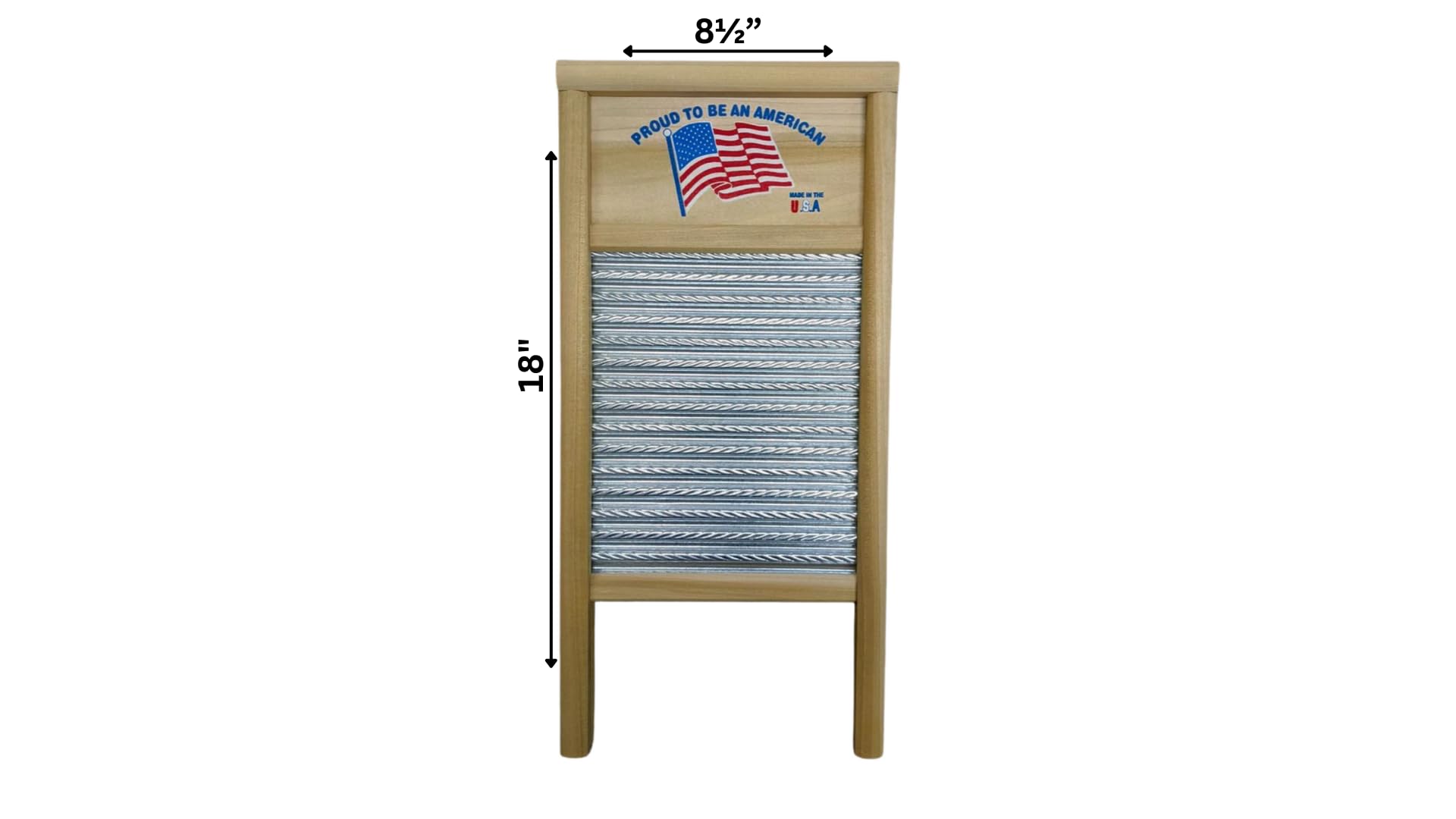Proud to Be an American Galvanized Washboard (Pail Size 8½” x 18
