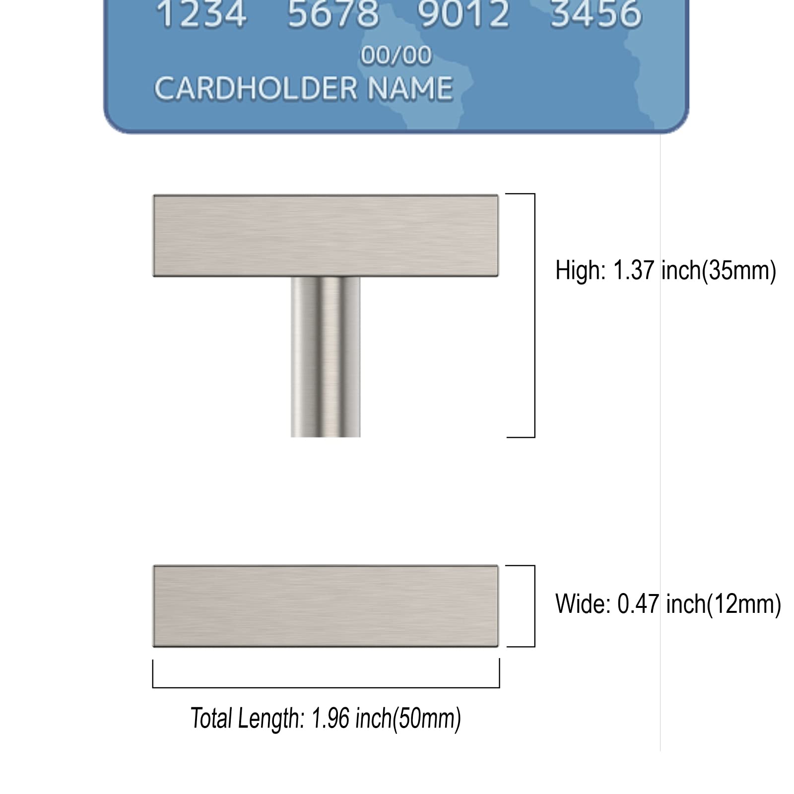 10 Pomelli Per Mobili Amerdeco - Nickel Spazzolato Per Cucina E Armadi | Con Viti Da 25mm E 45mm - Foto 7