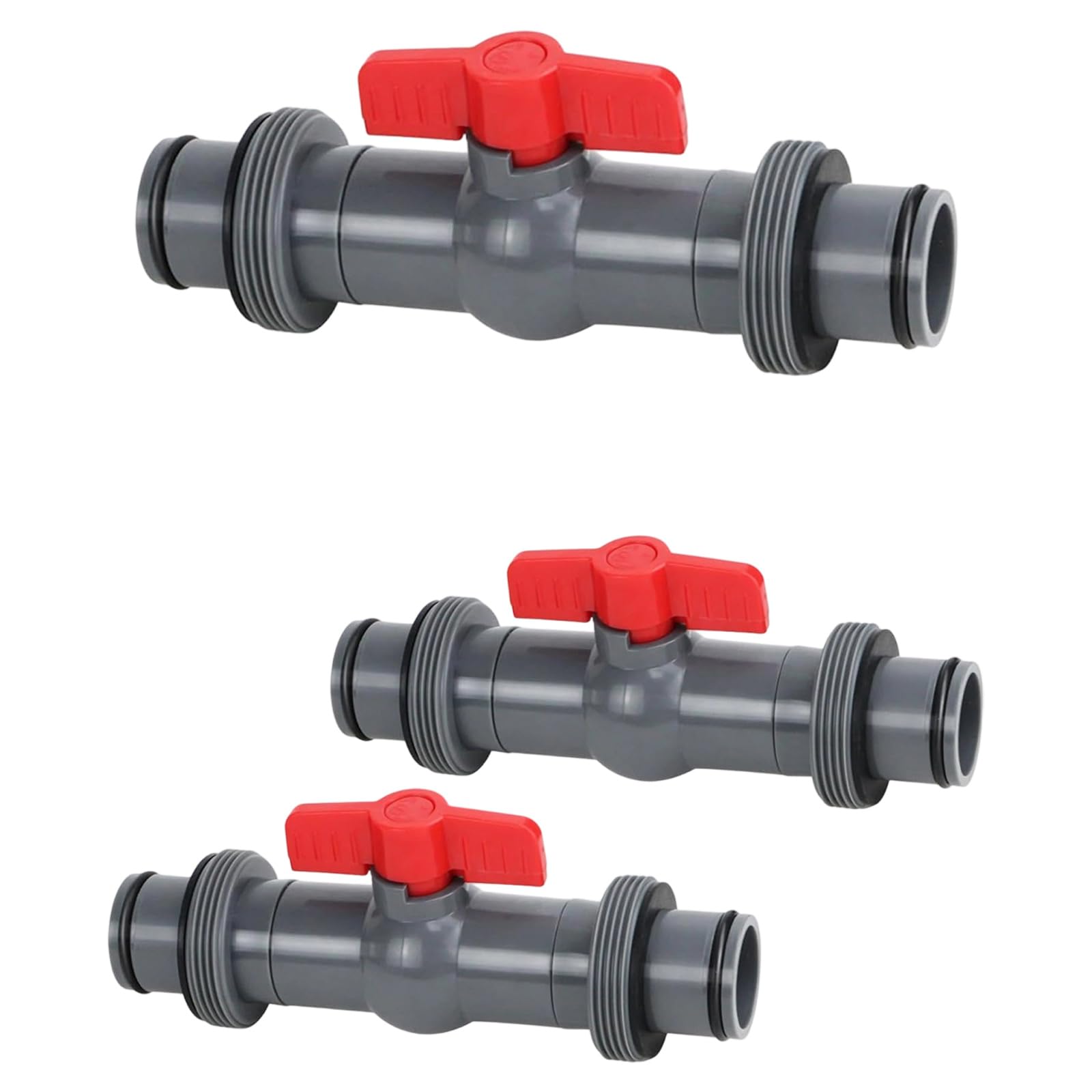 Raccordo per tubo piscina da cortile con chiusura integrata, 2pcs | Connettore filettato da 1, 5 pollici per attività manutenzione della filtro