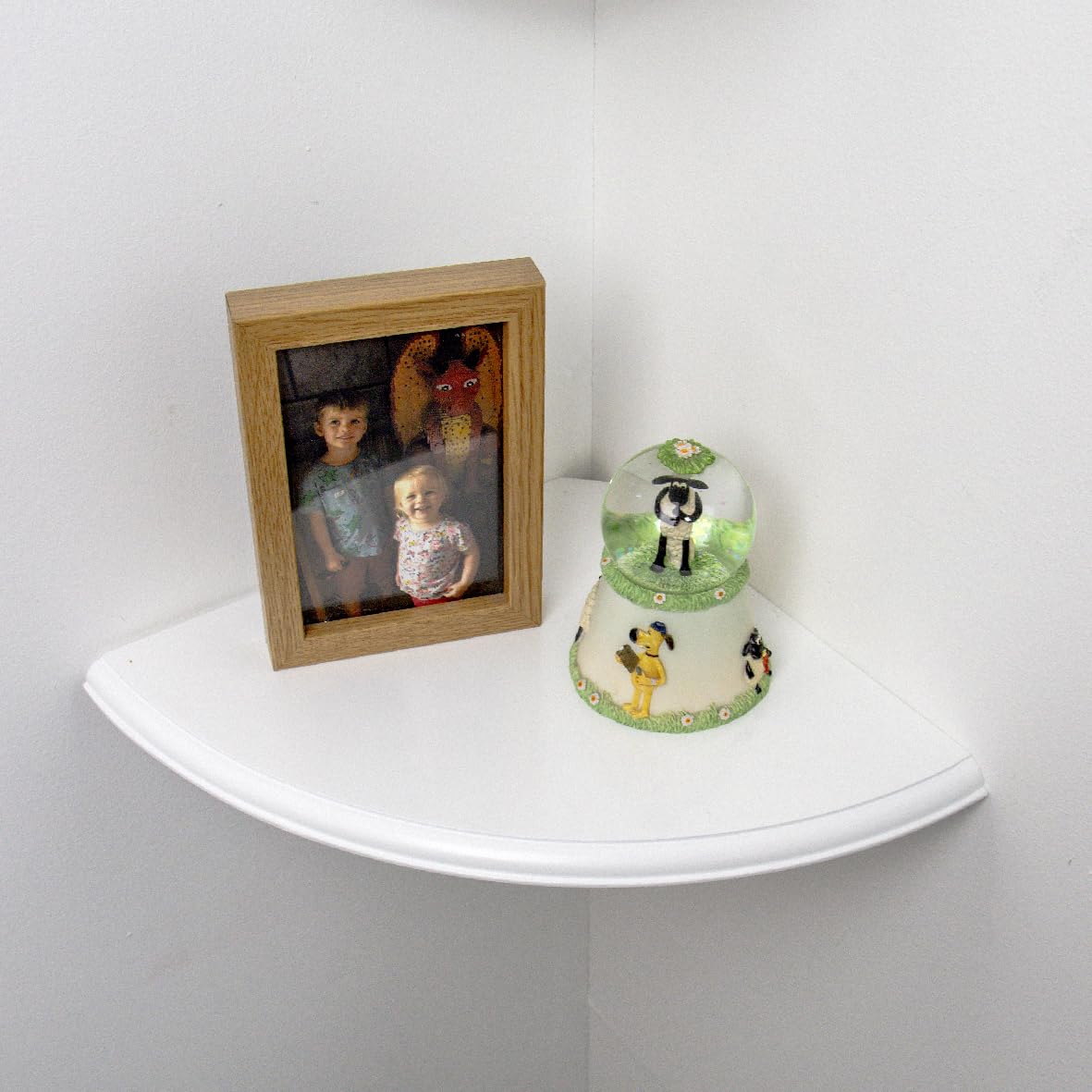 Anika Living - Mensola angolare sospesa in legno, 2 misure, facile da montare, pronta da dipingere, macchiare o verniciare, accessori inclusi (28,5 cm x 28,5 cm) (Confezione da 2)
