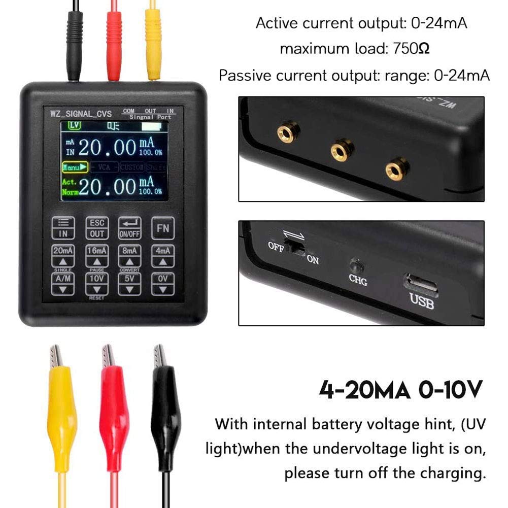 Générateur de Signal Réglable 4-20MA 0-10V Jauge de Signal de Contrôle de Processus Source de Courant Constant Simulateur 0-20MA