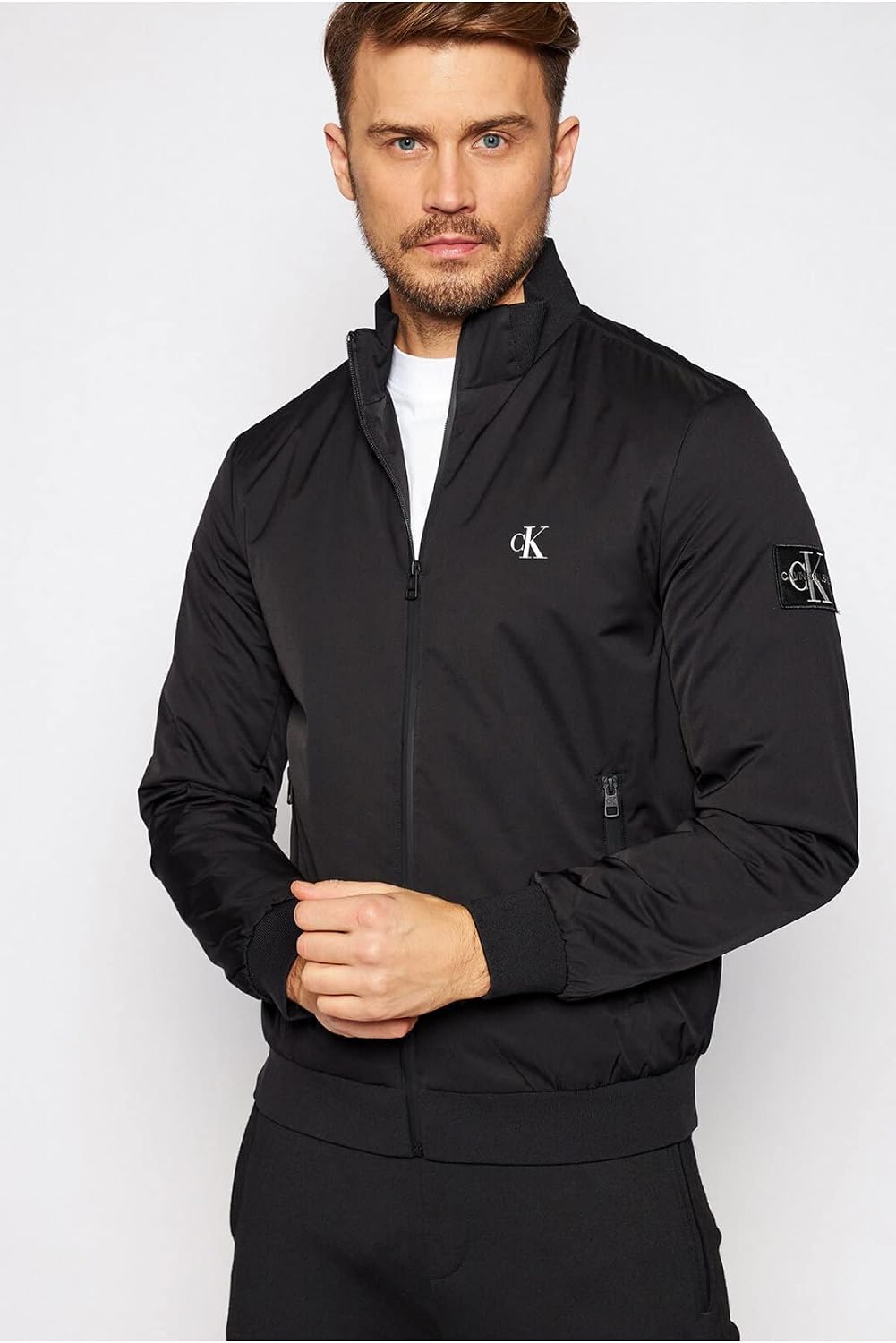 Calvin Klein Jeans Men's padded zip up Harrington jacket, CK Black, m :  Amazon.de: Clothing