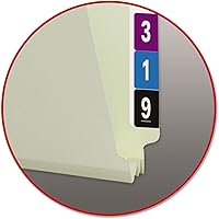 Vista 2 de Smead 26210 Carpetas resistentes con pestaña final de 2 pulgadas, letra de expansión gris y verde, 25/caja