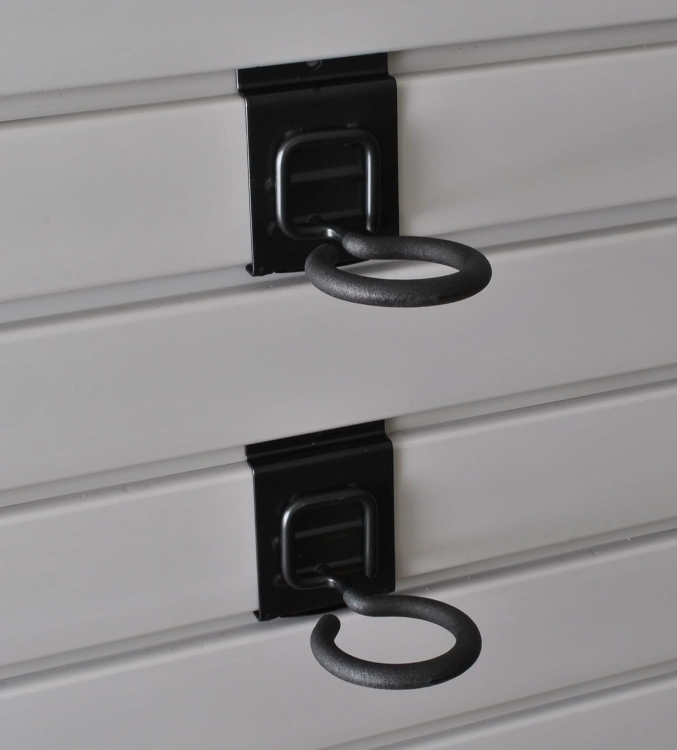 GaragePro Black Metal Fishing Rod Holder (Pair) for Slatwall Panels Organization