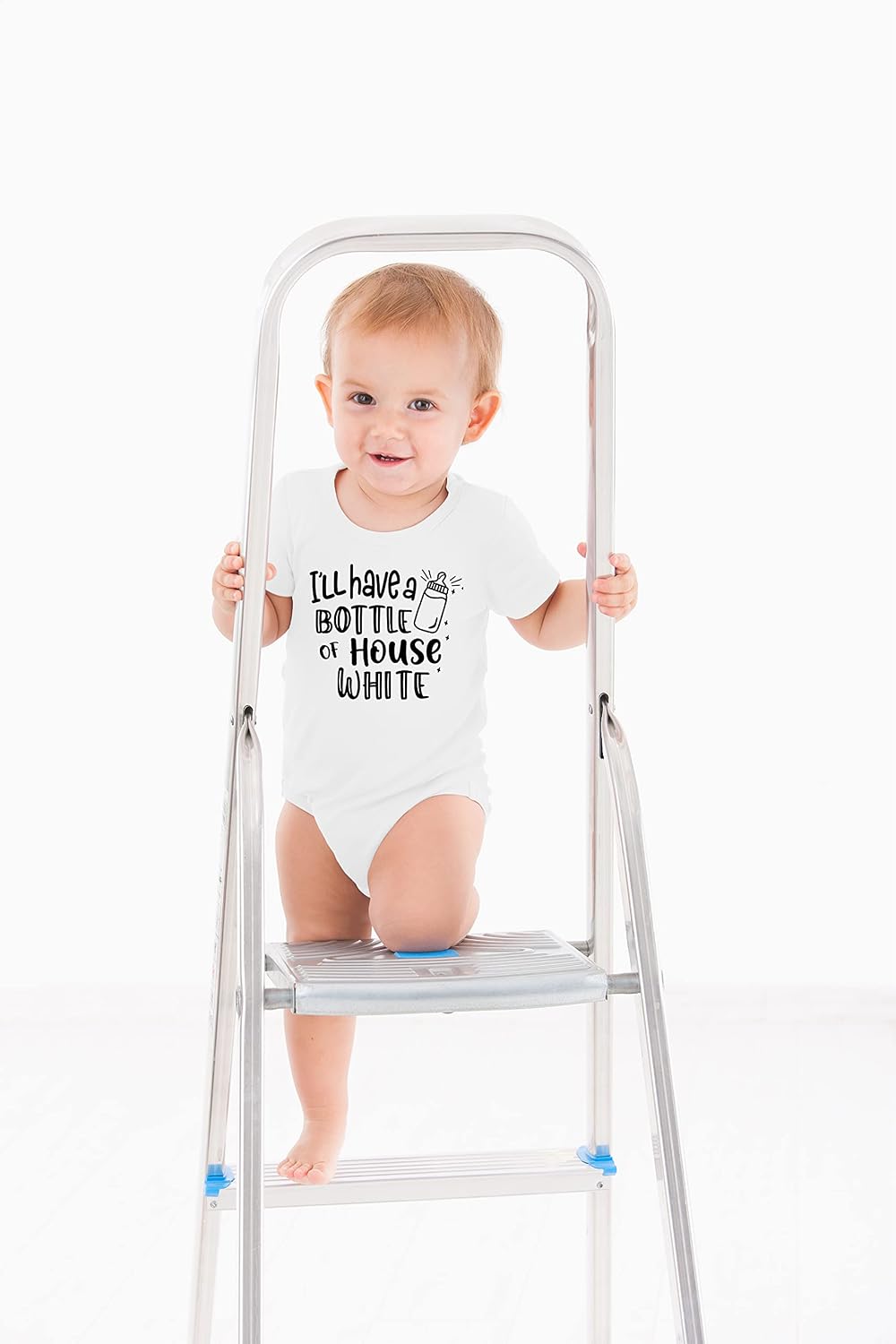 AW Fashions I'll Have A Bottle Of The House White Baby Bodysuit Funny Adorable Infant Clothing Boys Girls