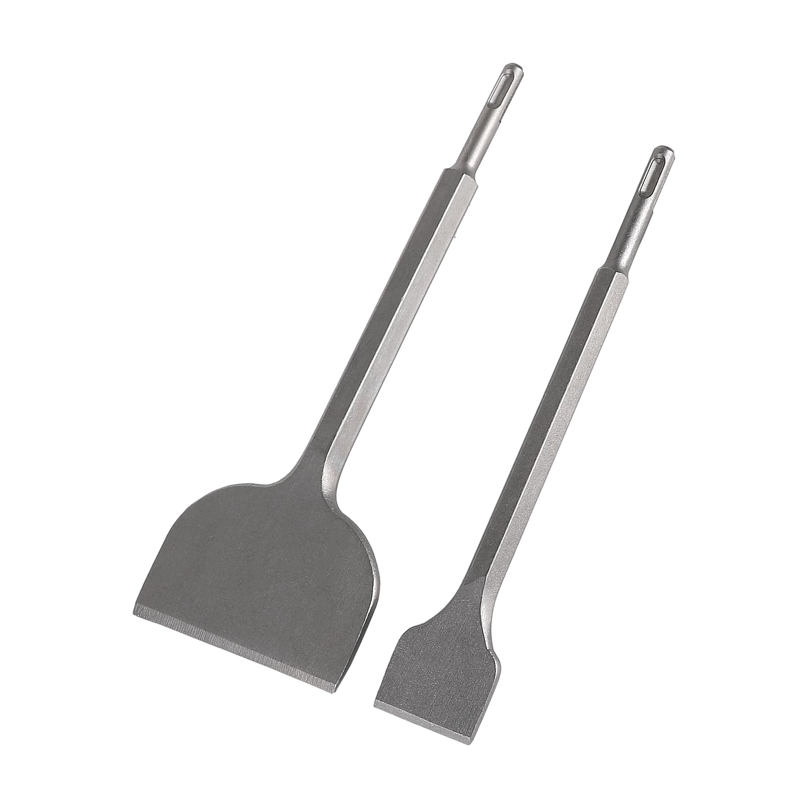 CPROSP 2 Piezas Cincel Plano SDS PLUS, 100mm + 40mm, Cincel Martillo Percutor, para Eliminar Baldosas, Adhesivo para Baldosas, Hormigón, Piedra Natural, Mampostería