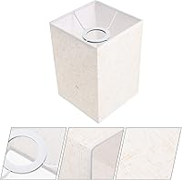 Vista 6 de ARTIBETTER Lámpara rectangular de lino, tela blanca, con clip, cubierta de luz, protector de lámpara de repuesto para lámparas de pie, lámpara