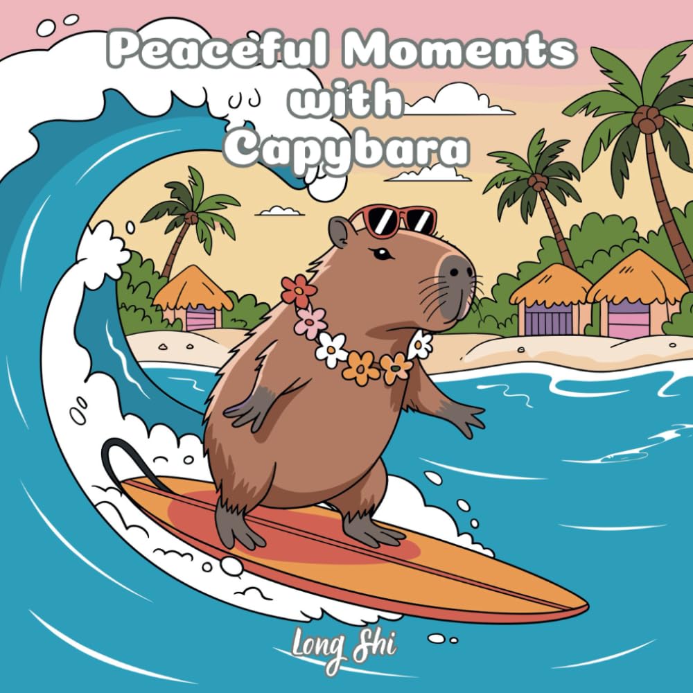 Peaceful Moments with Capybara: A Coloring Book with 40+ Whimsical Capybara Scenes that Invite Kids and Adults alike to Relax, Imagine and Splash the Page with Joyful Color.