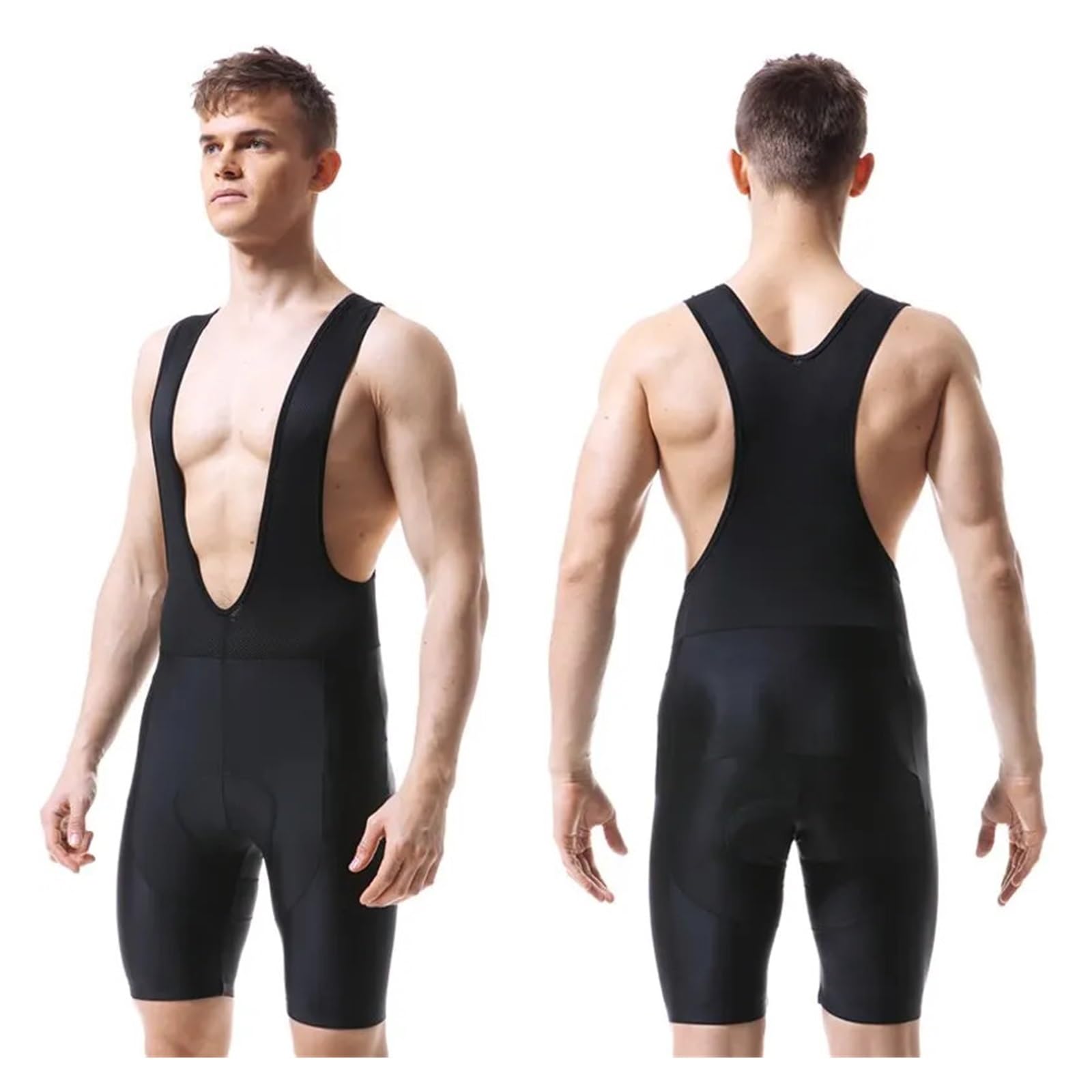 Bicicleta Pantalones Cortos Culotte con Tirantes for Ciclismo, Mallas for, triatlón, Acolchado de Gel, Transpirable, for montaña