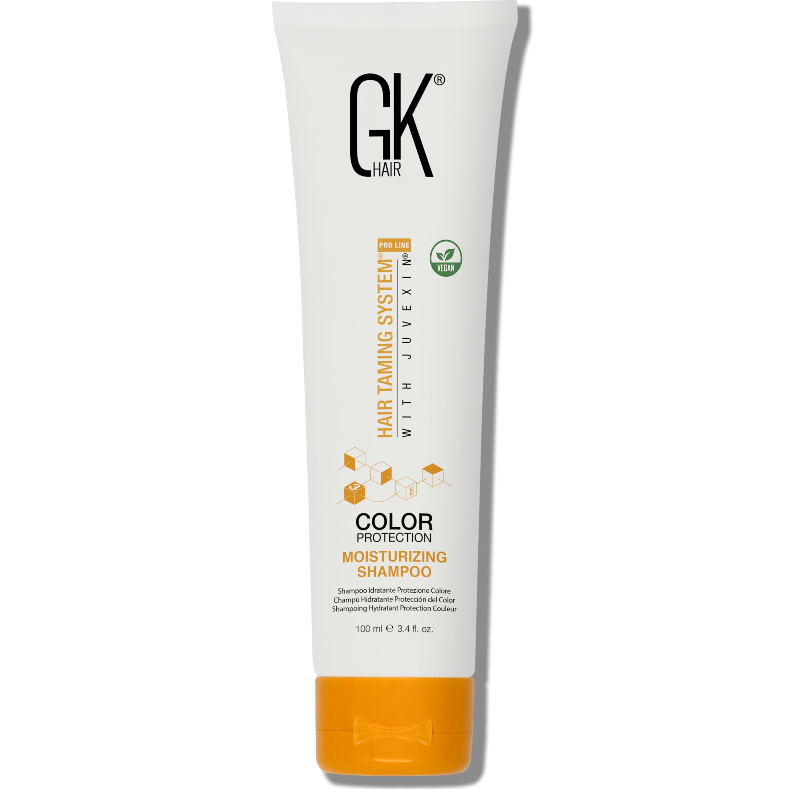 GK Hair Global Keratin Moisturizing Shampoo Protezione Colore | Formula biologica naturale senza solfati senza parabeni Uso quotidiano Detergente per capelli secchi e normali Unisex (100ML)