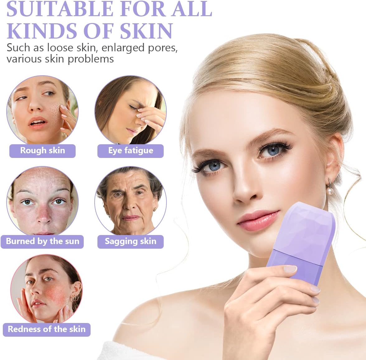 ACWOO Ice Roller for Face & Eyes Facial Beauty Ice Roller Skin Care Tools Remove Fine Lines