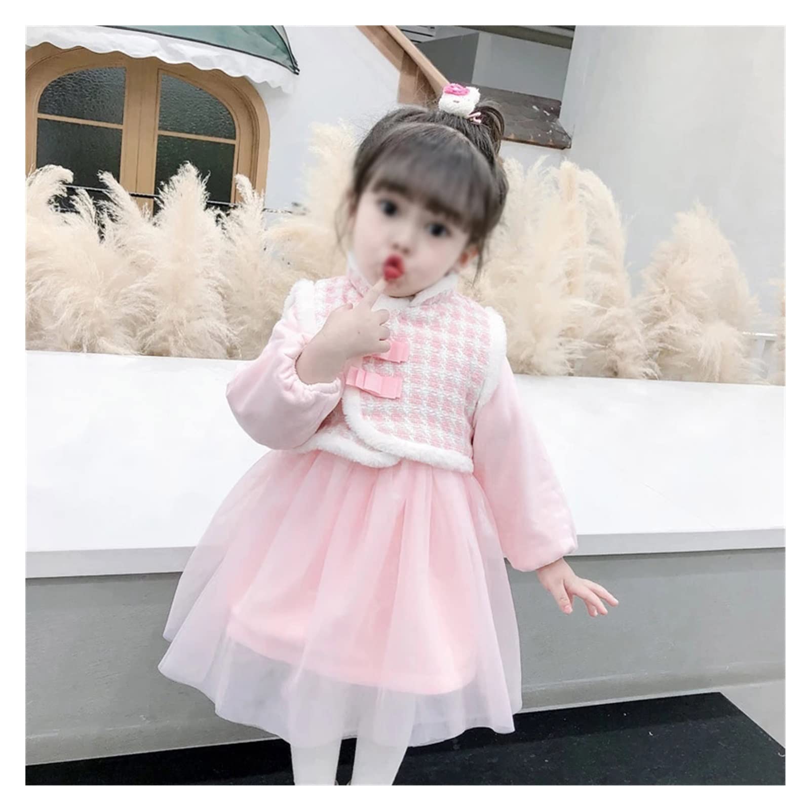Amazon.com: UXZDX CUJUX Chinese Style Tang-Suit Thick Cotton-Padded Vest +  Dress 2PCS National Set Clothes Girls Outfits (Color : B, Size : 110cm) :  Clothing, Shoes u0026 Jewelry