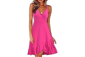Hot pink Flowy & Sexy Summer Women Dress