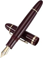 Vista 11 de Jinhao X159 - Pluma estilográfica #8 de punta media, color azul con clip plateado, acrílico de gran