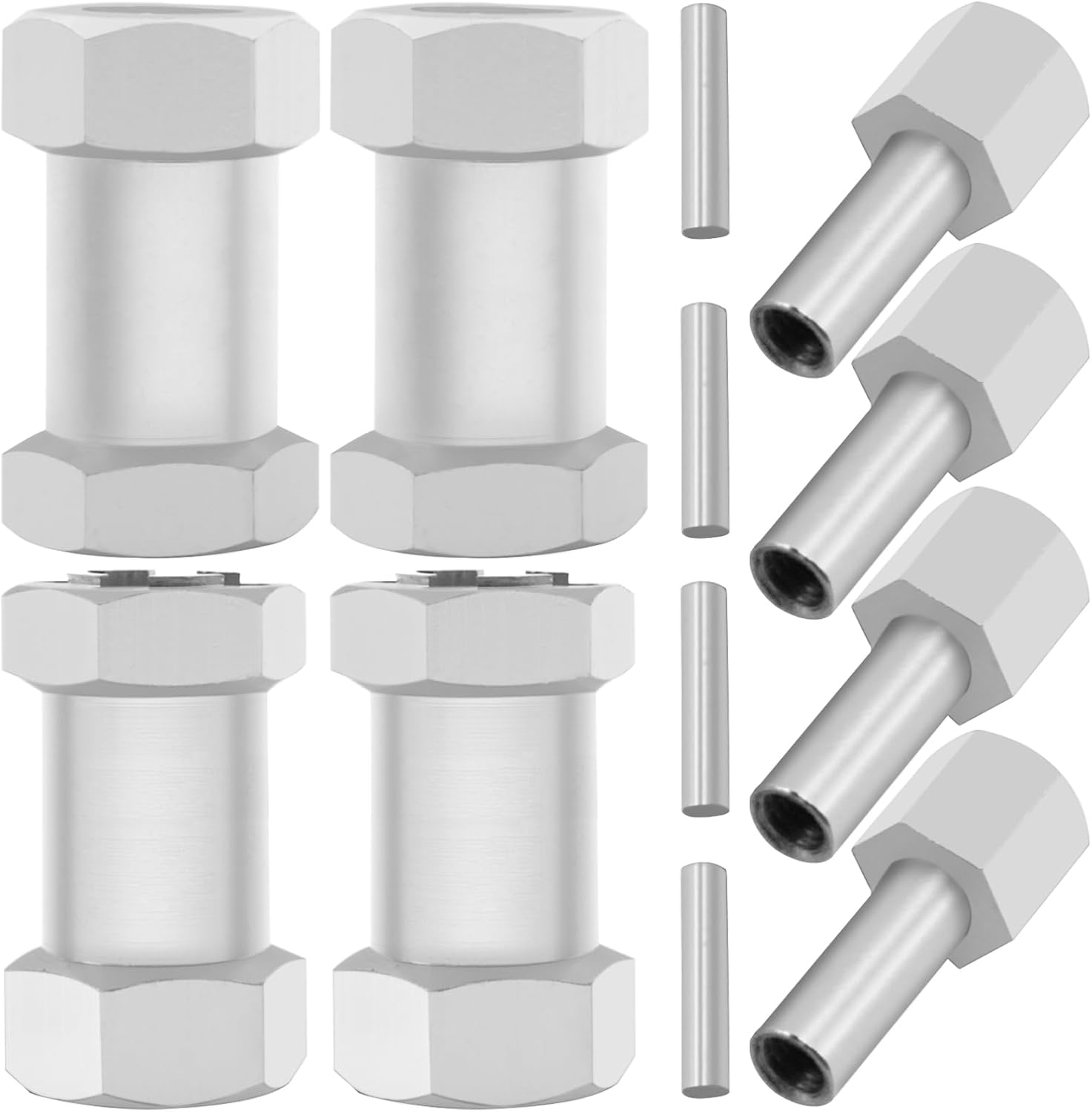 Alloy 12mm Wheel Hex Hub 15mm/20mm/25mm Offset Extension Drive Adapter Compatible with Axial SCX10 Wraith Gen7 Gen8 D90 Jeep Wrangler 1/10 RC Crawler (25mm)