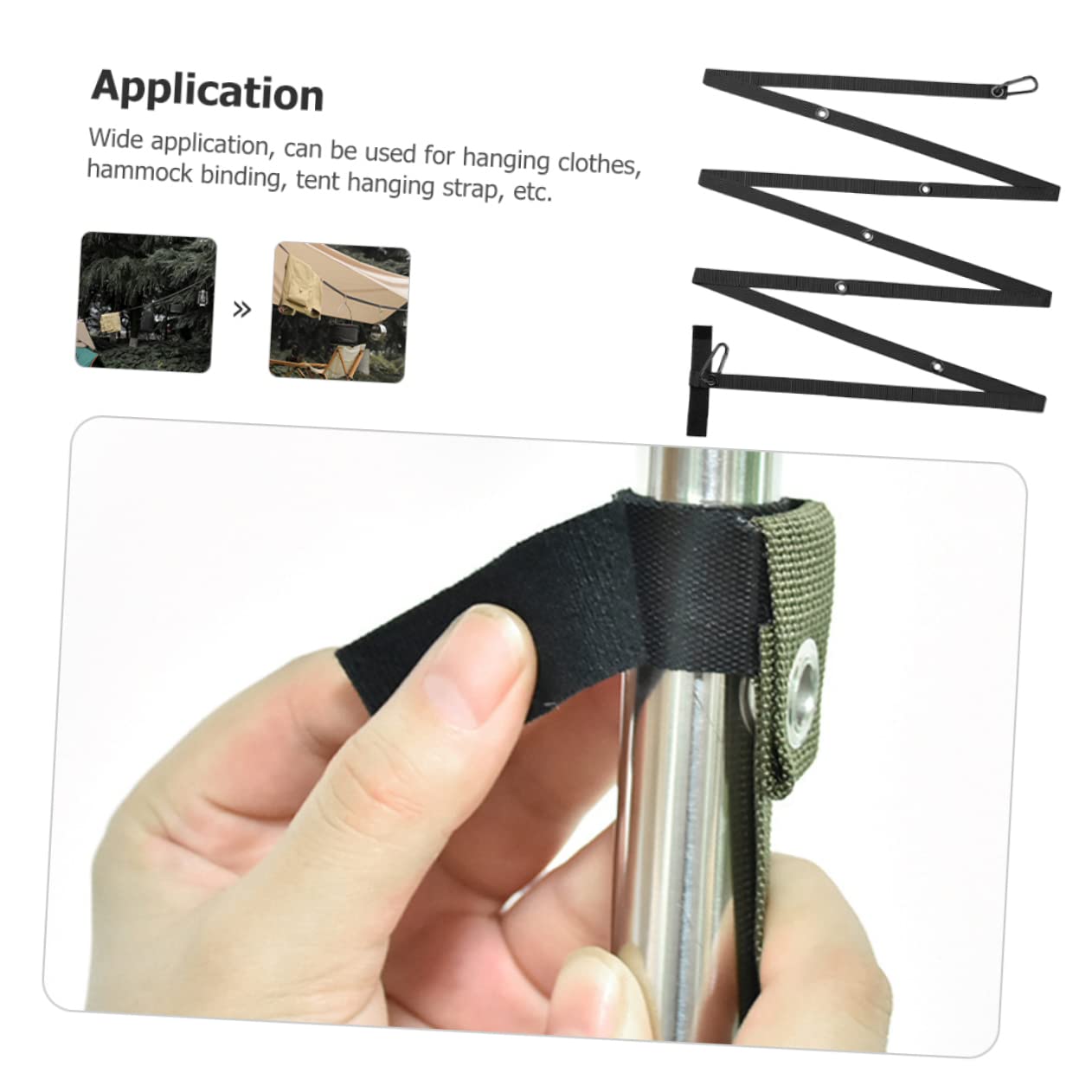 Cabilock 4sets Cinghia Da Campeggio Multiuso Filo Stendibiancheria e Resistente Per Per Asciugare Vestiti e Attrezzature Outdoor Pratico e Leggero