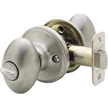Copper Creek EK2030SS Egg Door Knob, Privacy Function, 1 Pack, in Satin Stainless