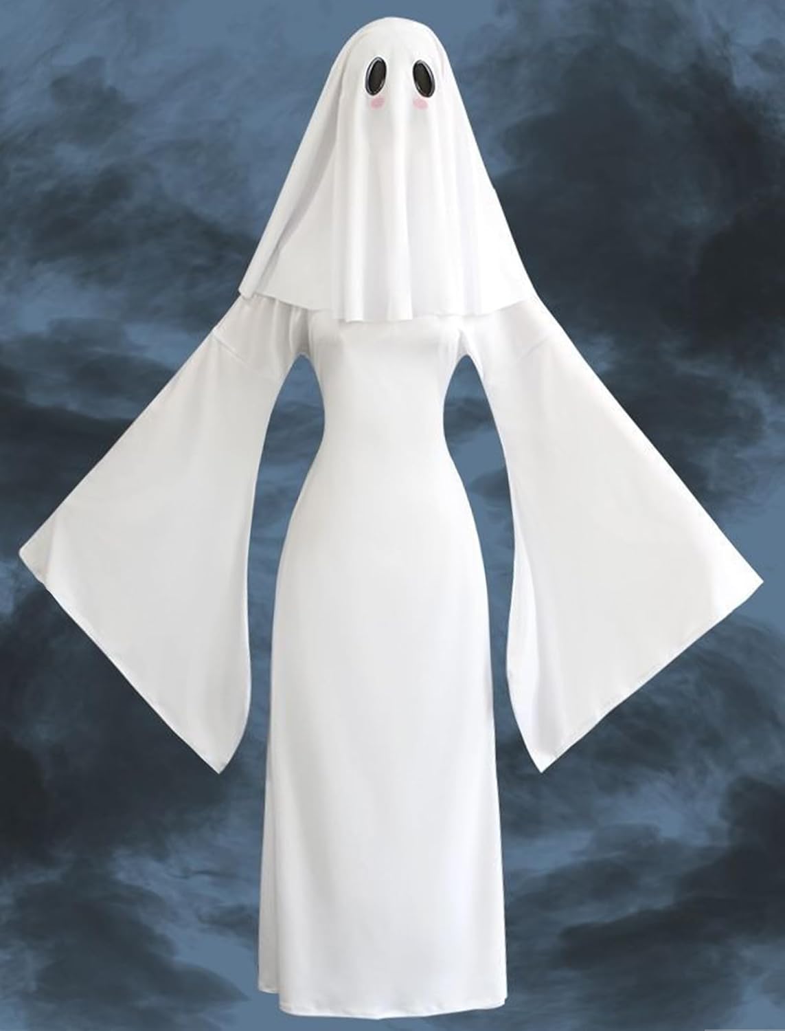ODIZLI Halloween Costumes For Women Adult Ghost Dress Up Anime Cosplay Full Set With Mask Role Play Costume