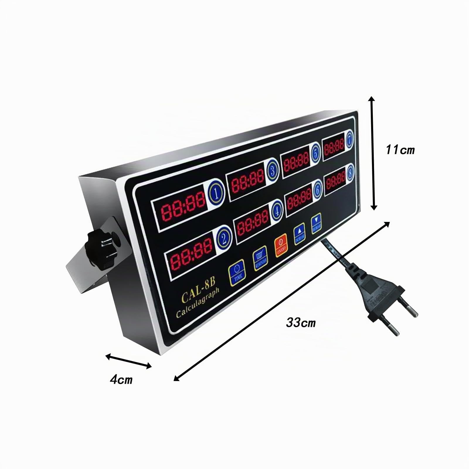 Minuterie de Cuisine Commerciale à 8 Canaux LED pour Hôtel, Restaurant, Horloge de Cuisson et Système de Rappel