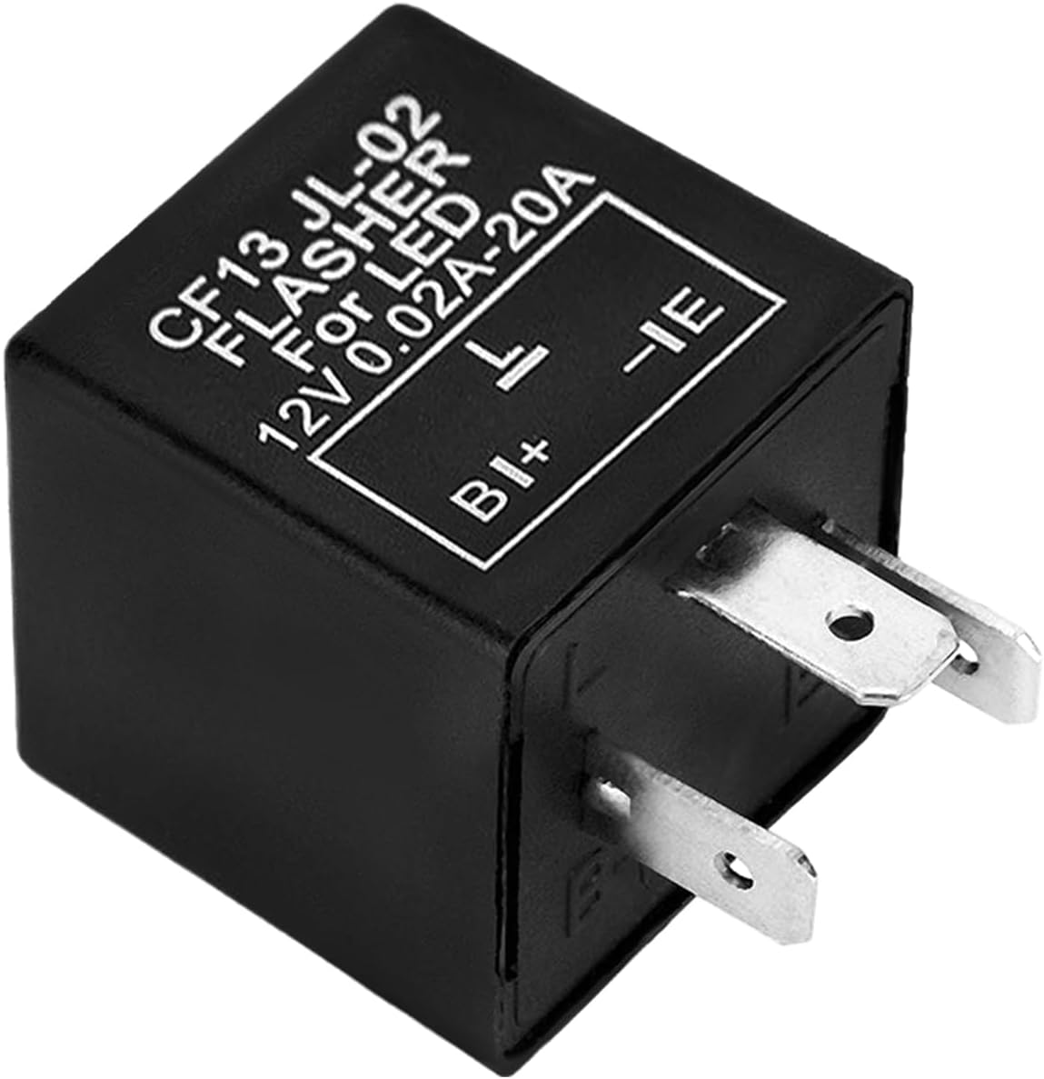 CF13 LED Electronic Flasher Relay, Turn Signal Relay, 12V JL-02 EP34 3-Pin Adjustable Turn Siqnal Bulb Fix Hazard Warn Hyper Blink Flash, Car Accessory for Car SUV Motorcycle (CF13-Adjustable)
