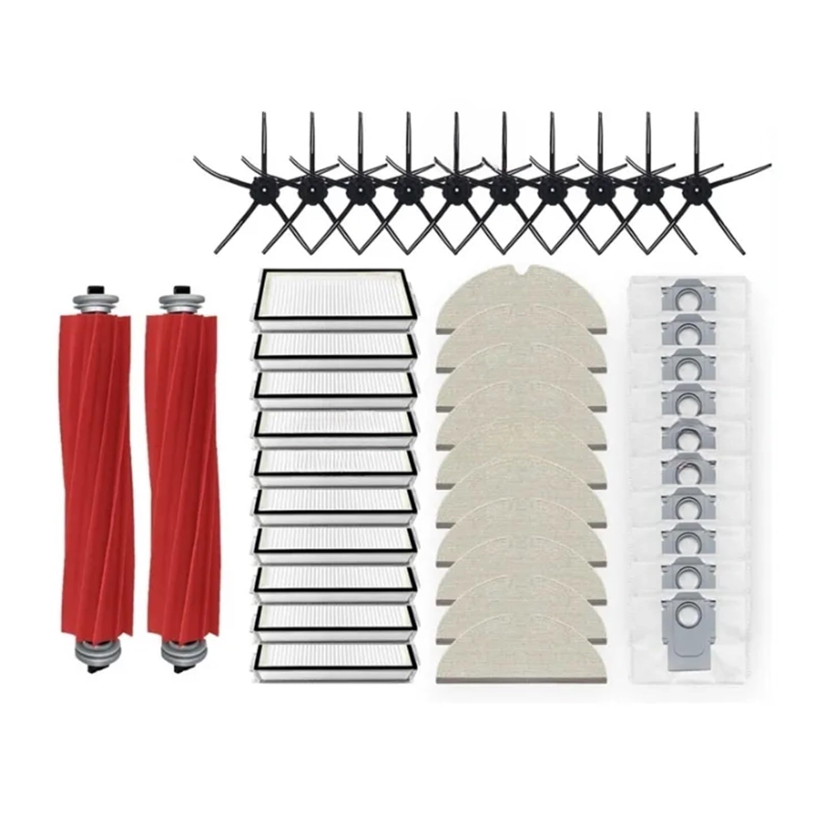 PORRSYDCD Main Side Brush Hepa Filter Mop Cloths Dust Bag，Compatible With Roborock Q7 MAX+ / Q7+ / Q7 / T8 Robot Vacuum Cleaner Accessories(Set I)