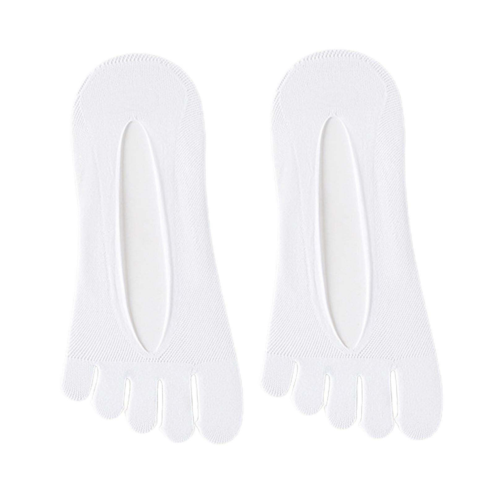 Five Toe Socks Lightweight Soft Sports Short Socks for Sports Outdoor Ladies White-image-2