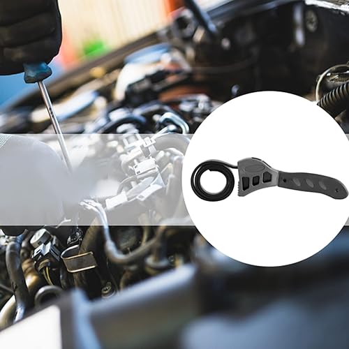 Miniatura 4 de SYH&AQYE Llave de correa de 19.685 in, herramienta de llave de filtro de aceite de 19.7 pulgadas con mango cómodo, llave multifuncional duradera