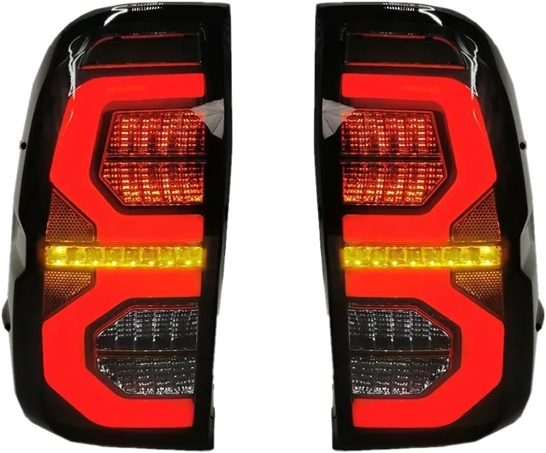 1 Pair LED Tail Light Assembly AUTO Rear LAMP Compatible with Toyota HILUX REVO Rocco 2015-2023 Brake Turn Signal Reverse Rear Light