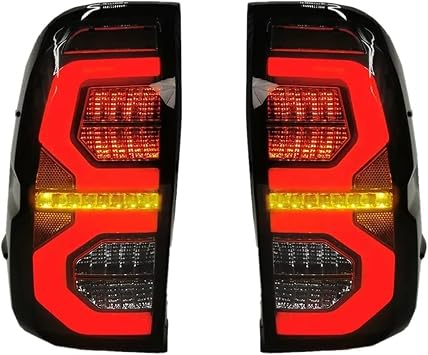 1 Pair LED Tail Light Assembly AUTO Rear LAMP Compatible with Toyota HILUX REVO Rocco 2015-2023 Brake Turn Signal Reverse Rear Light
