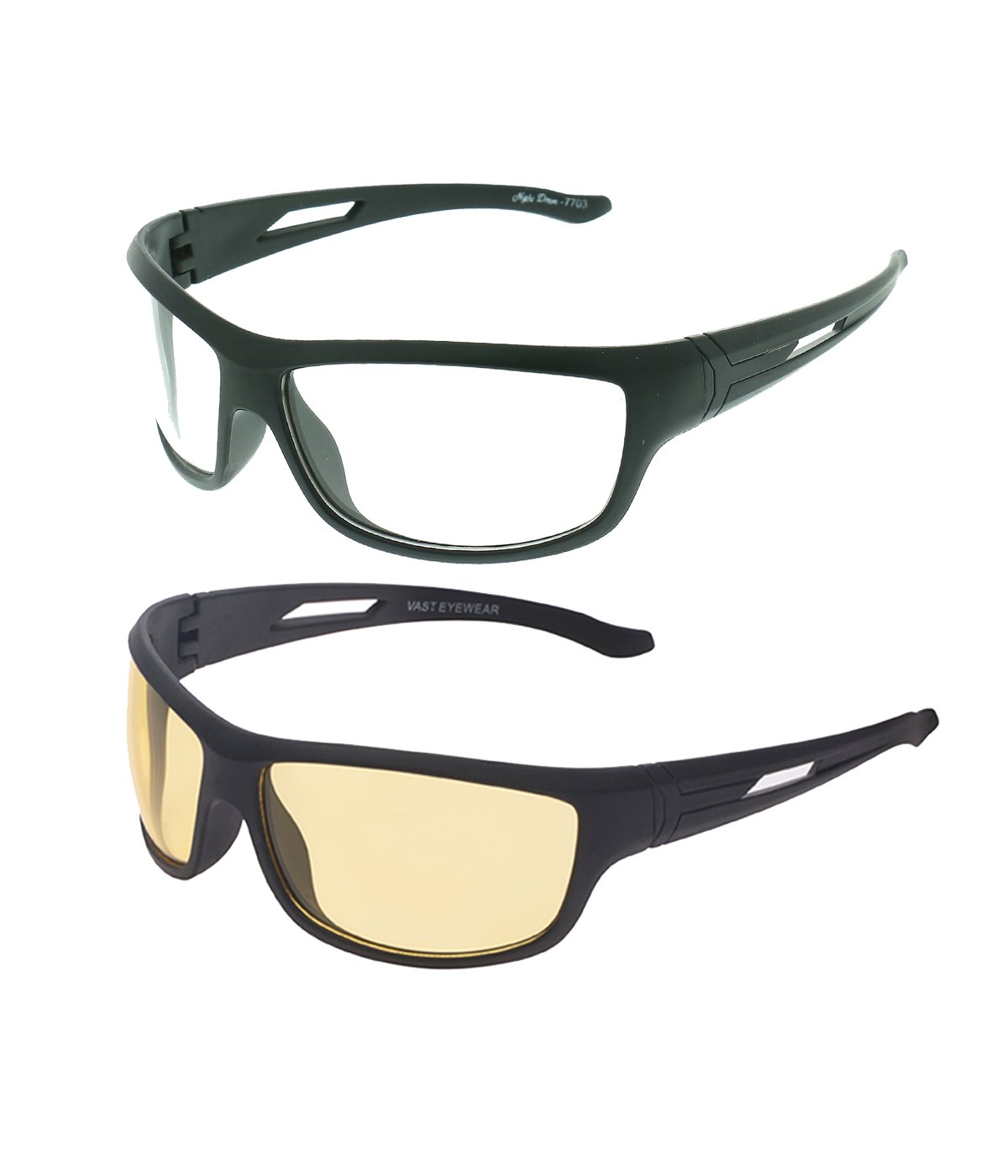 vast Combo of Cooling Glasses | Yellow Night Driving HD Vision Glasses And Clear All Day UV Protection Sunglass for Men-picture-23