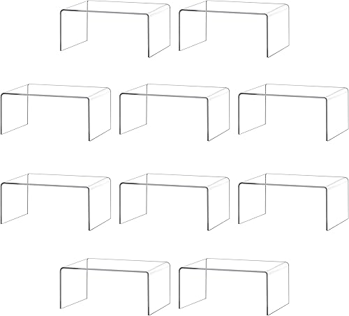 Miniatura 1 de BYCY Lote de 10 elevadores de acrílico transparente para joyas, cupcakes, juegos de té, soporte transparente para cupcakes pequeños y cosméticos