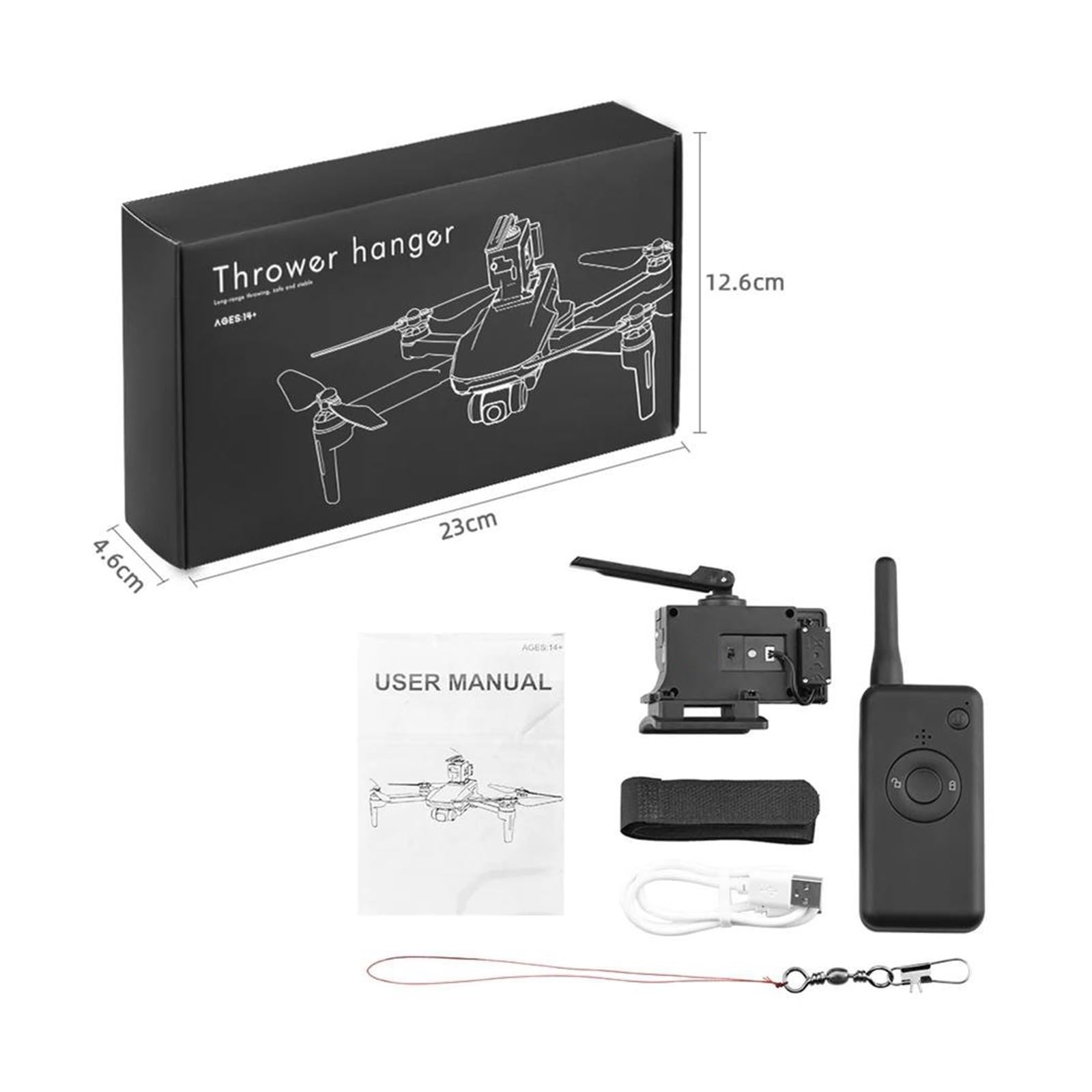 Drone Airdrop System Esca da pesca Consegna Parabolic Drone System Air Drop System per anello nuziale Salvataggio di vita Consegna a distanza