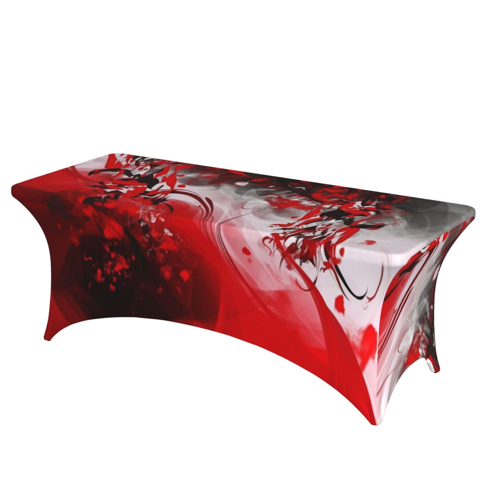 Nappe de table rectangulaire 1,8m stretch et infroissable pour décoration de fête et banquet