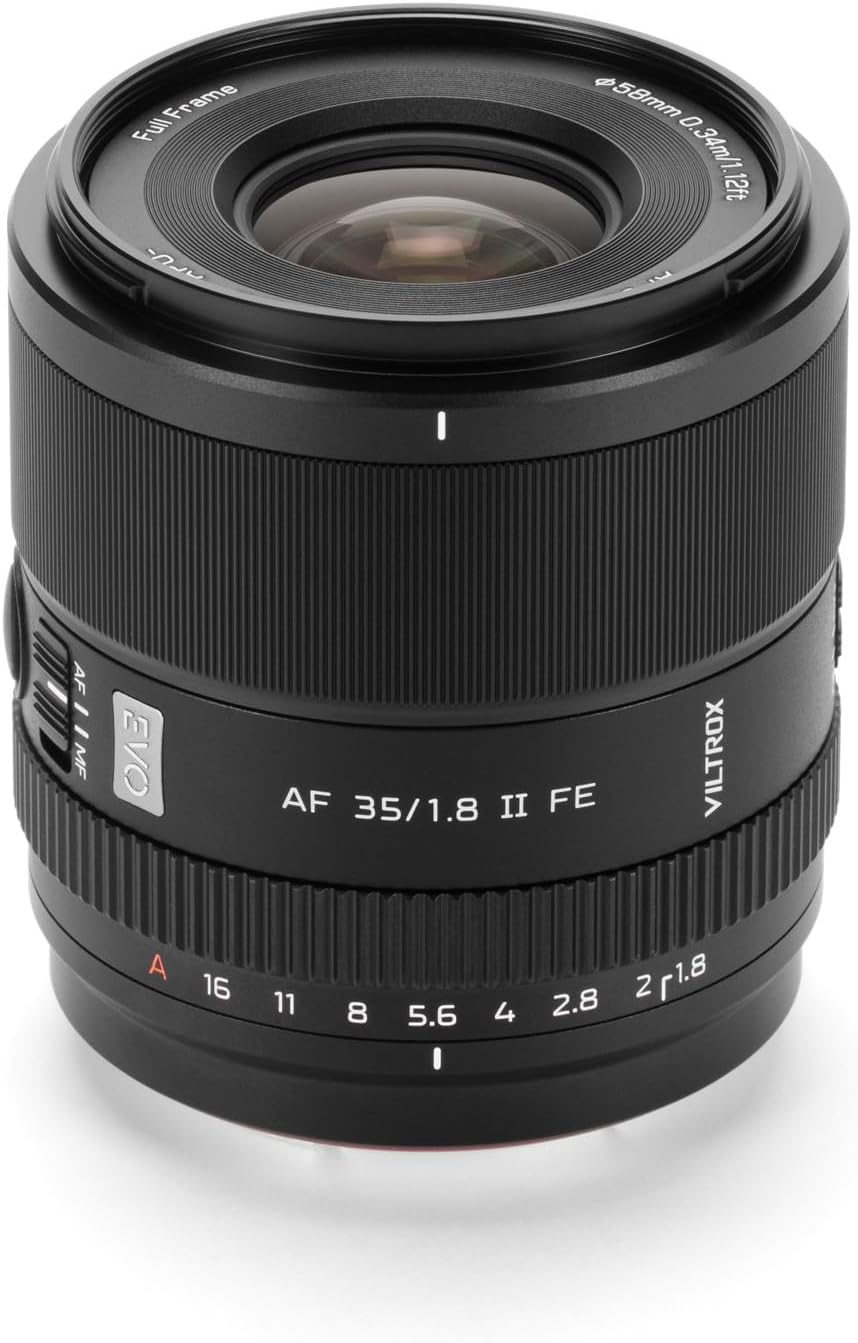 VILTROX 35mm F1.8 II EVO FE APO Lens for Sony E, Full Frame Large Aperture Prime Autofocus Lens for Sony E-Mount Cameras A7IV ZV-E1 A7CII A7RV FX3 A7SIII A7CR A7III A7C A1 A7RIV A9 A9II A7RIII ZV-E10