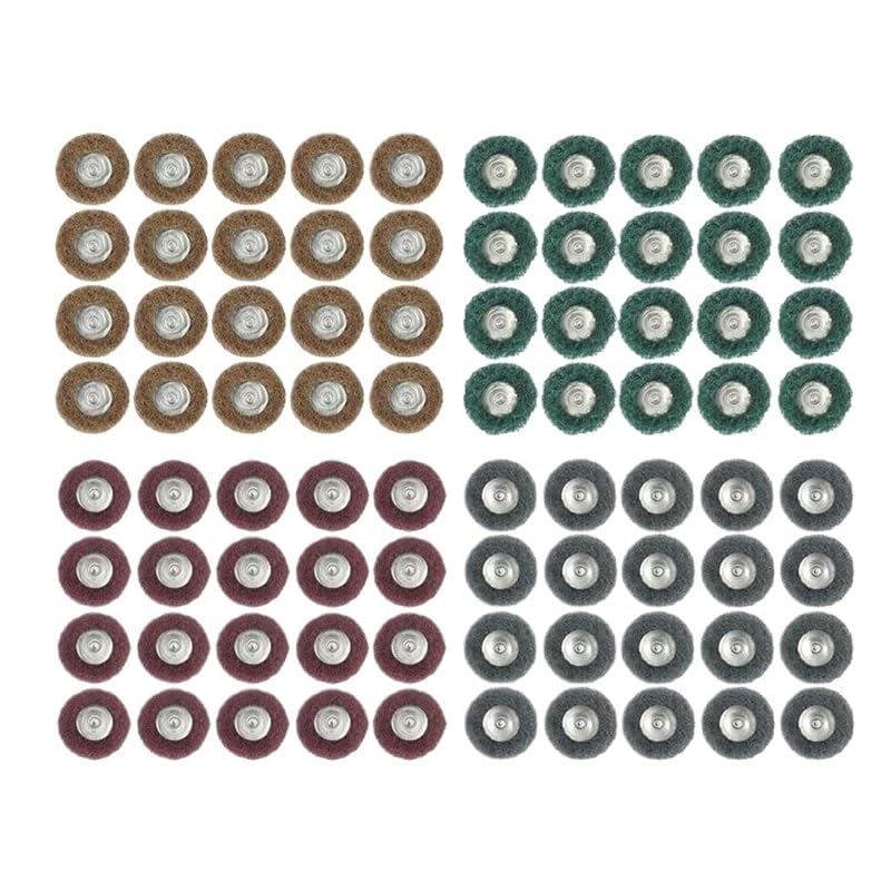 Zestaw ściernych tarcz polerskich 1" (25 mm) do narzędzi obrotowych - trzpień 1/8" (3 zapewnia idealne wykończenie i szlifowanie wanglan(80Pcs)