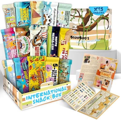 Midi Snack Box | Extraordinary Present for Special Moments | Multipack Hamper Gift of Sweet Candy | American Alike Old Fashioned Retro Turkish Treats | Mystical Forest Themed Box | 11 Full-Size Snacks