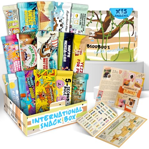 Midi Snack Box | Extraordinary Present for Special Moments | Multipack Hamper Gift of Sweet Candy | American Alike Old Fashioned Retro Turkish Treats | Mystical Forest Themed Box | 11 Full-Size Snacks