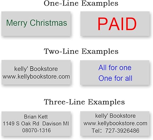 Miniatura 10 de Sello personalizado, sello de goma autoentintado, sello de dirección de devolución grande con hasta 8 líneas de texto personalizado